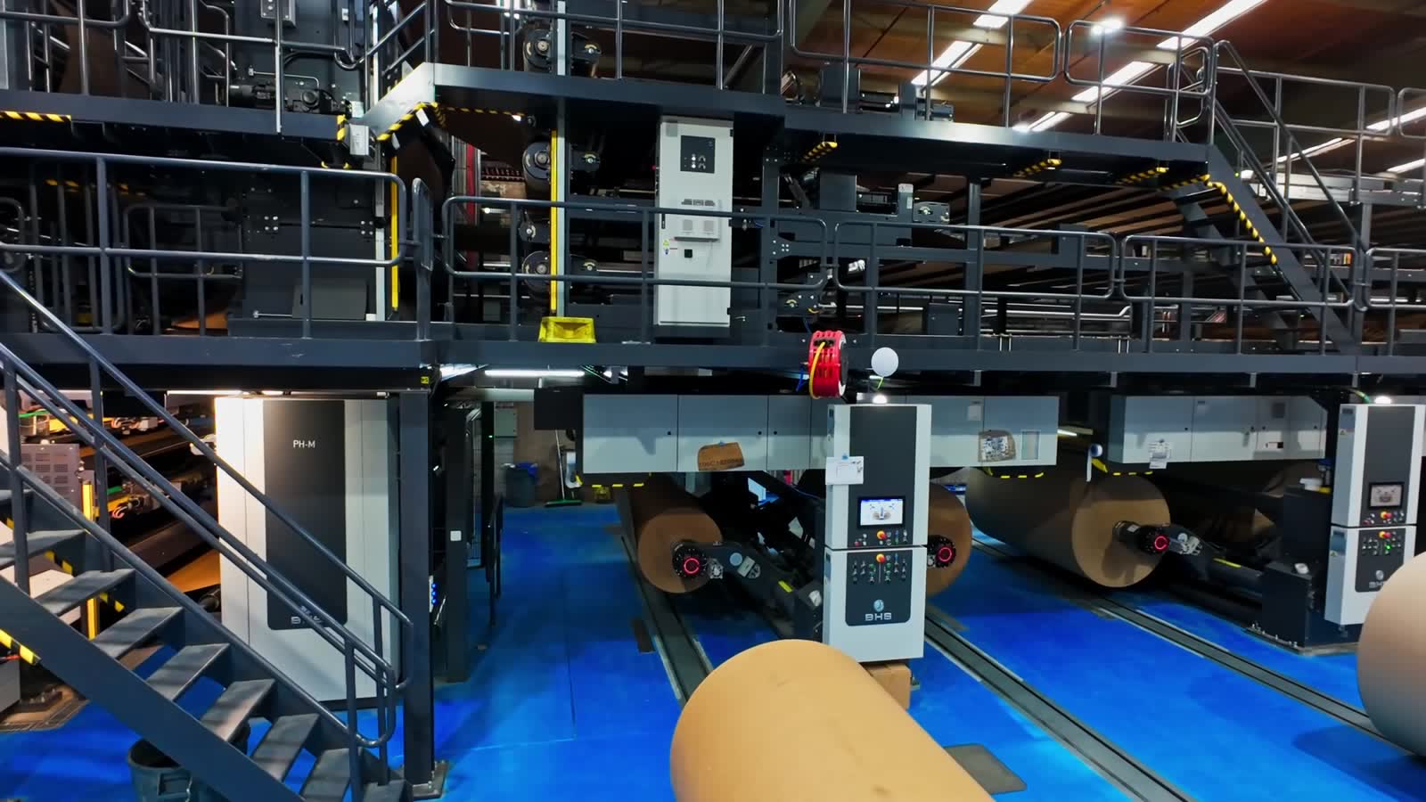 FPV drone inside an industrial building